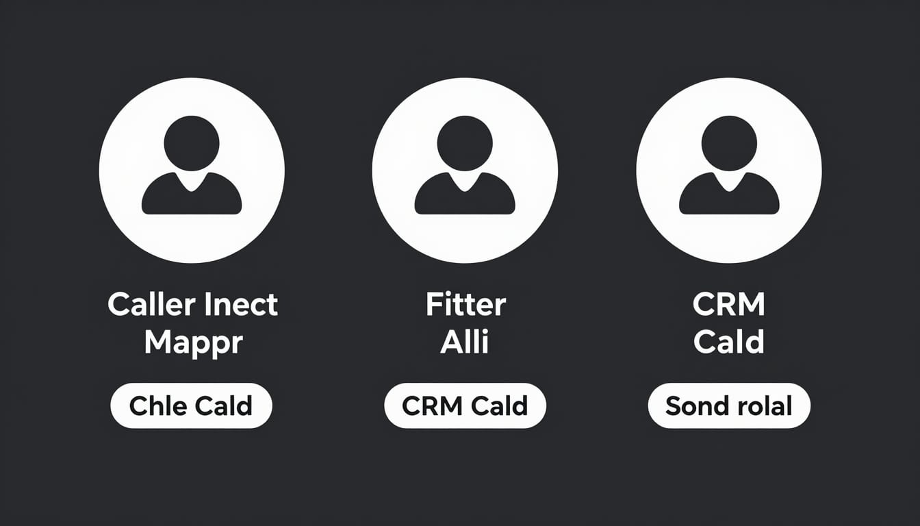 Step-by-step infographic showing setup stages from caller intent mapping to live CRM call forwarding